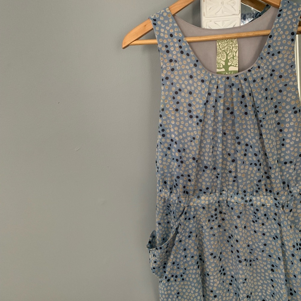 Blue polka dot dress from kiddo by Katie